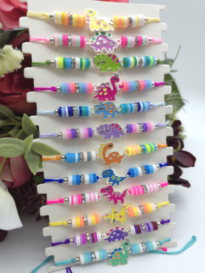 Preview: Dino Armbänder bunt